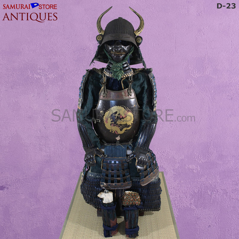 D23 Antique Edo period Samurai Armor w/ Great Maki-e dragon