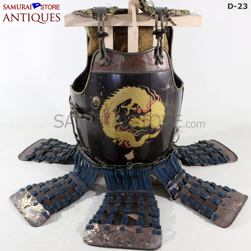 D23 Antique Edo period Samurai Armor w/ Great Maki-e dragon