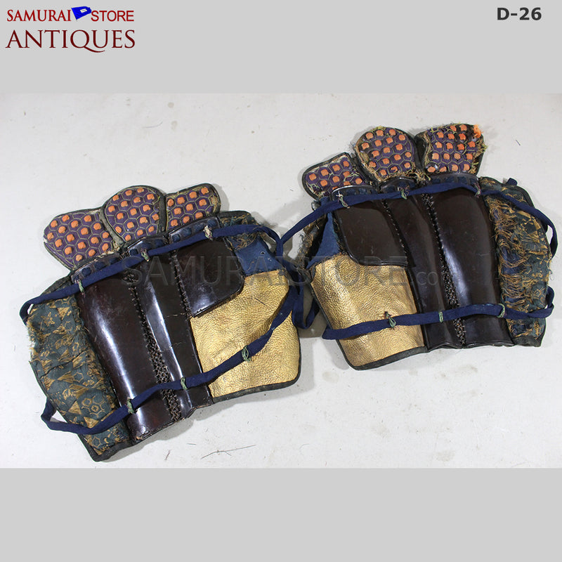 D26 Antique Samurai Armor Honkozane & Kebiki lacing w/ Certificate