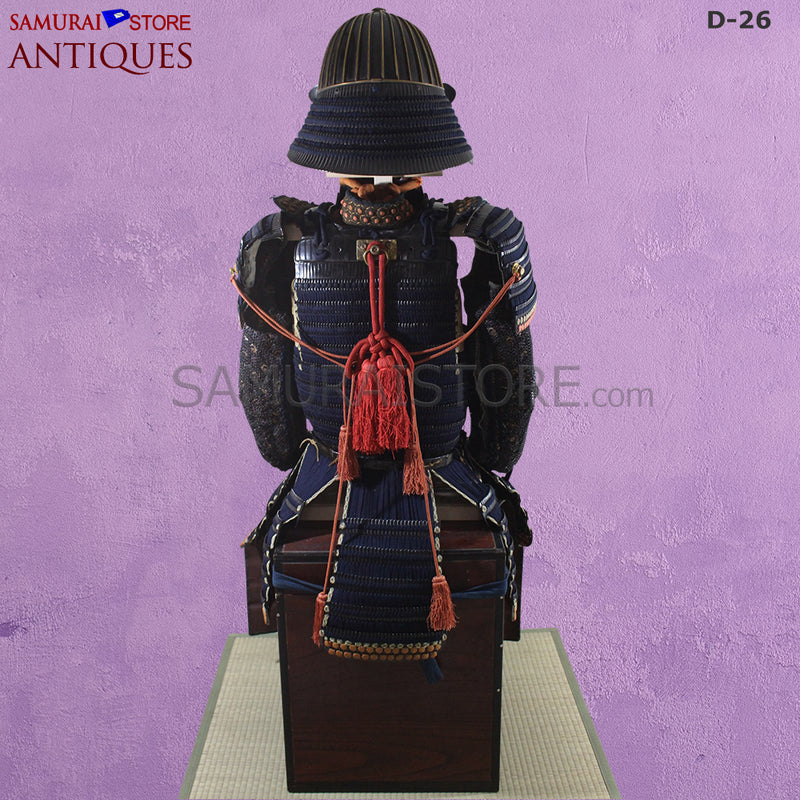 D26 Antique Samurai Armor Honkozane & Kebiki lacing w/ Certificate