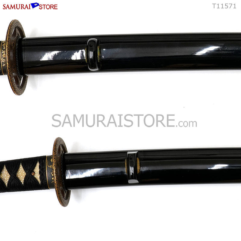 T11571 Pair of antique Katana & Wakizashi TADAHIRO w/ NBTHK special certificates