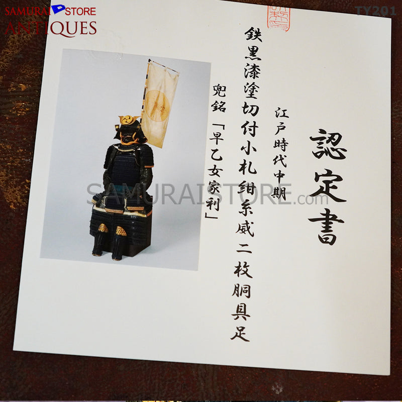 TY201 Antique Armor SAOTOME IETOSHI Edo period w/ Higher Grade Certificate
