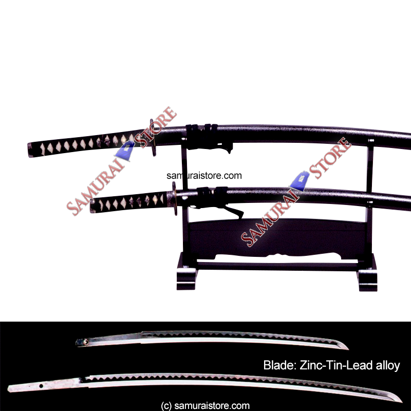 A Pair of Display Replica Sword MATTE BLACK - SAMURAI STORE