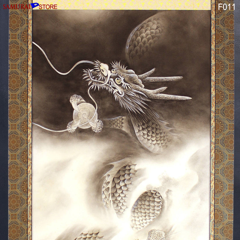 Hanging Scroll Painting Dragon in Heaven - Kakejiku F011 - SAMURAI STORE