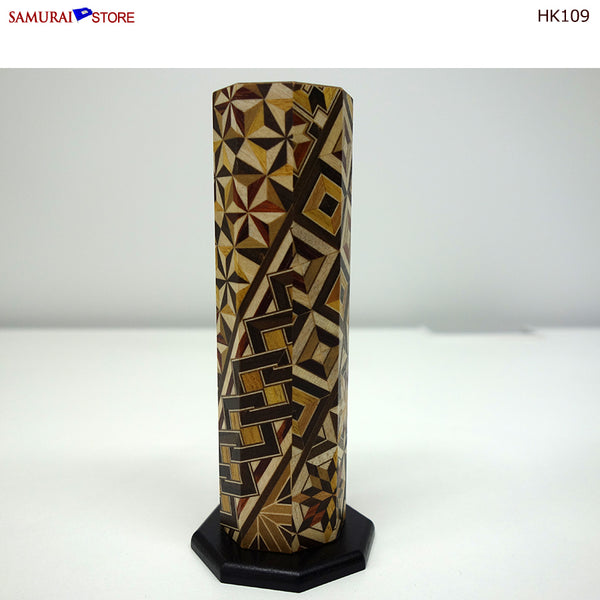 Yosegi Marquetry Craft Single-Flower Vase (HK109) - SAMURAI STORE