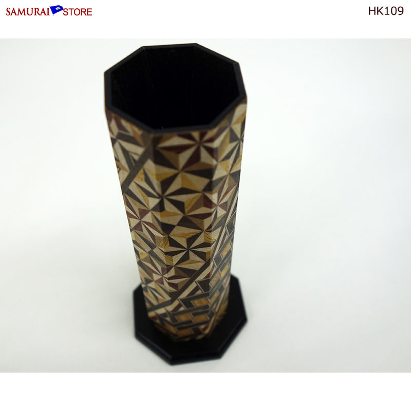 Yosegi Marquetry Craft Single-Flower Vase (HK109) - SAMURAI STORE