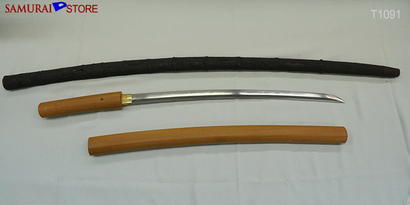 T1091 Wakizashi Sword TADAMITSU in Shikomi-Zue Cane - SAMURAI STORE