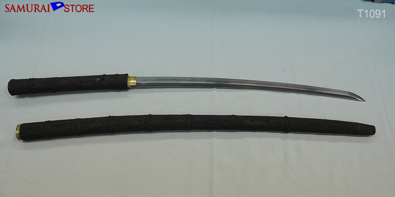 T1091 Wakizashi Sword TADAMITSU in Shikomi-Zue Cane - SAMURAI STORE