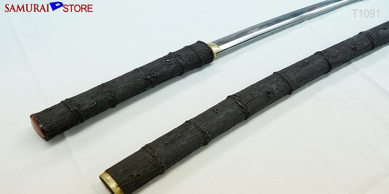 T1091 Wakizashi Sword TADAMITSU in Shikomi-Zue Cane - SAMURAI STORE